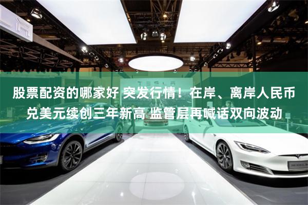 股票配资的哪家好 突发行情！在岸、离岸人民币兑美元续创三年新高 监管层再喊话双向波动